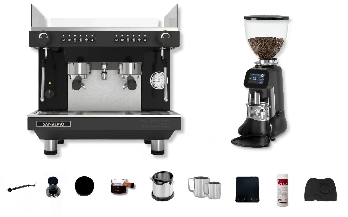 SanRemo Zoe - 2 Group Compact 110V Combo Package Commercial Espresso Machine