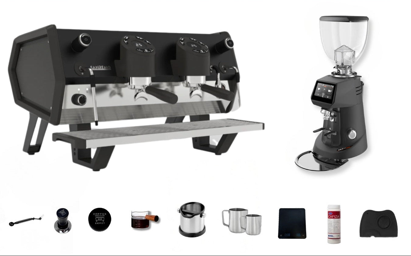 Sanremo D8 Commercial Espresso Machine & Fiorenzato F64 Evo Sense Grinder Combo Package