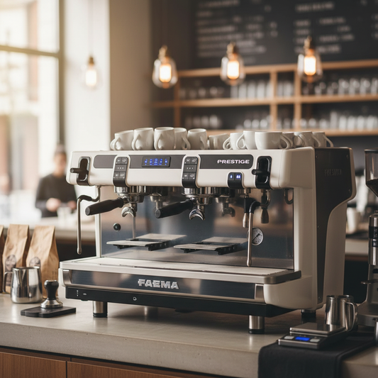 Faema Prestige in professional barista workspace