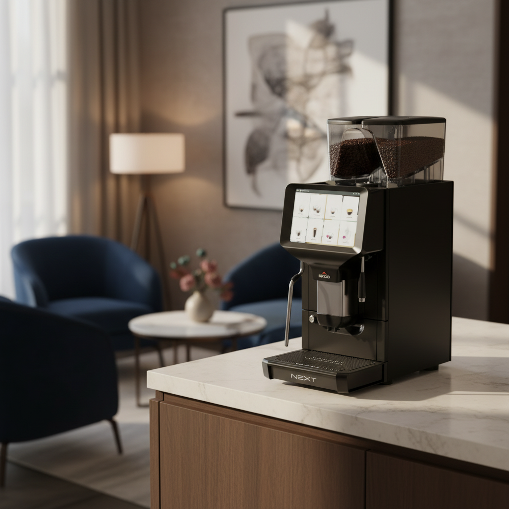 Rancilio in hotel lobby