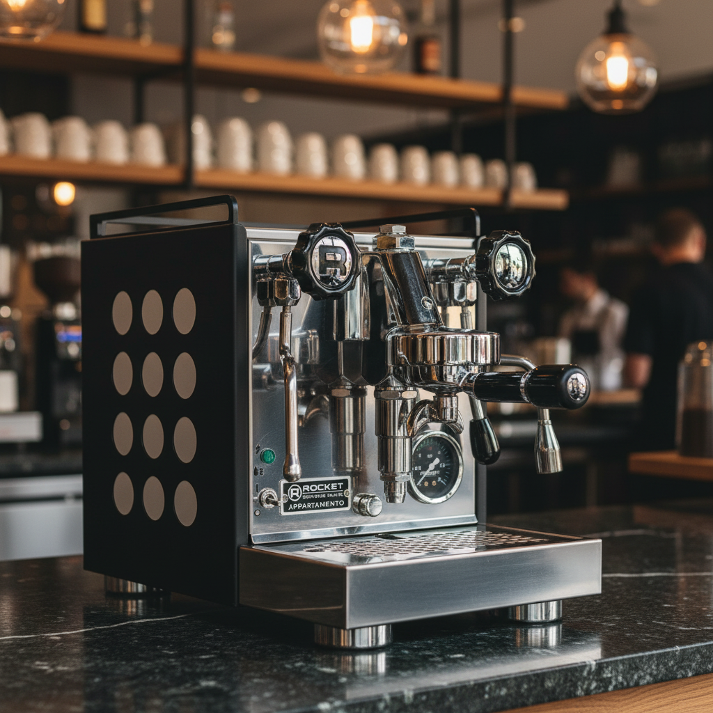 Front-side angle in café setting