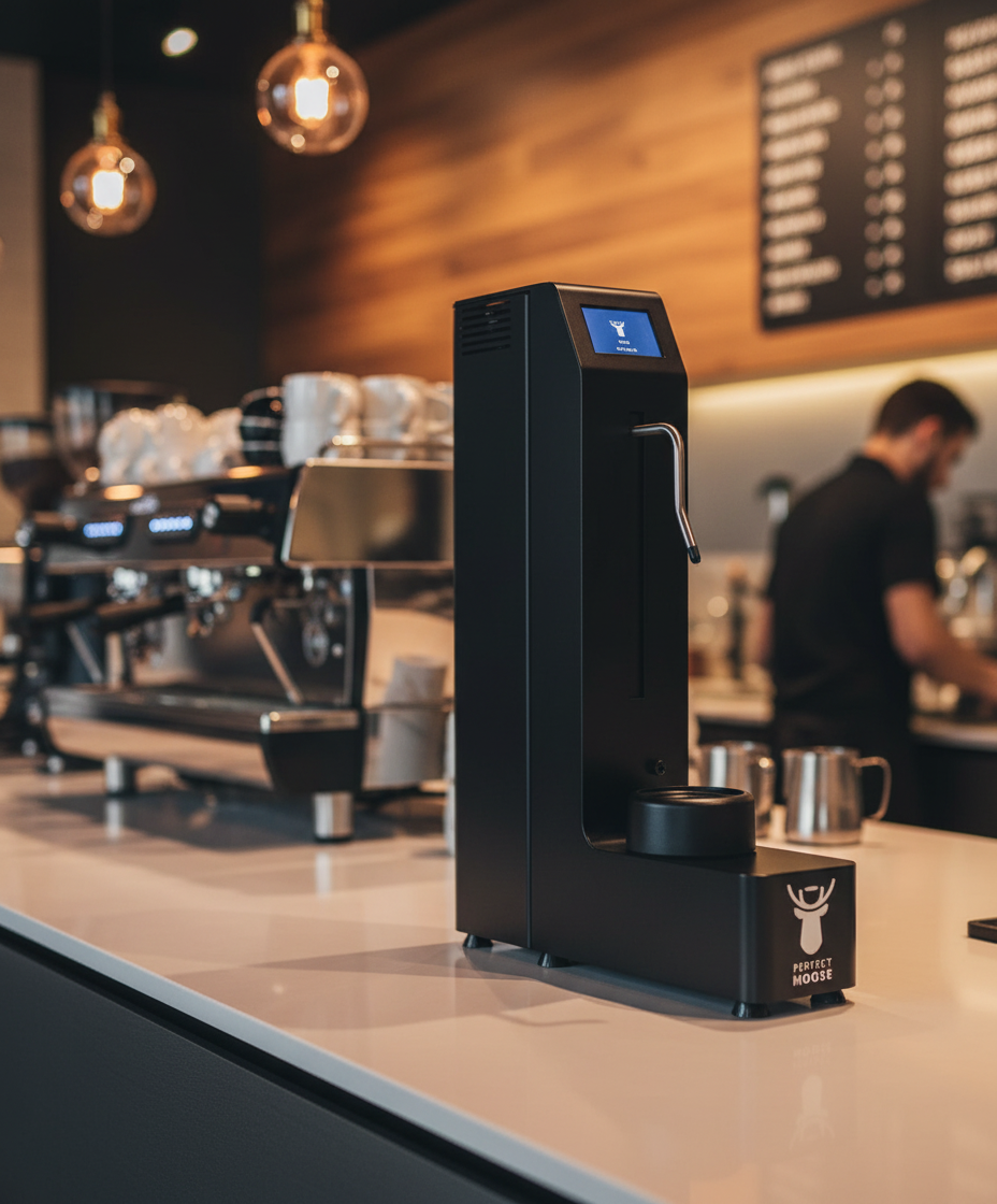 Perfect Moose Jack on café counter