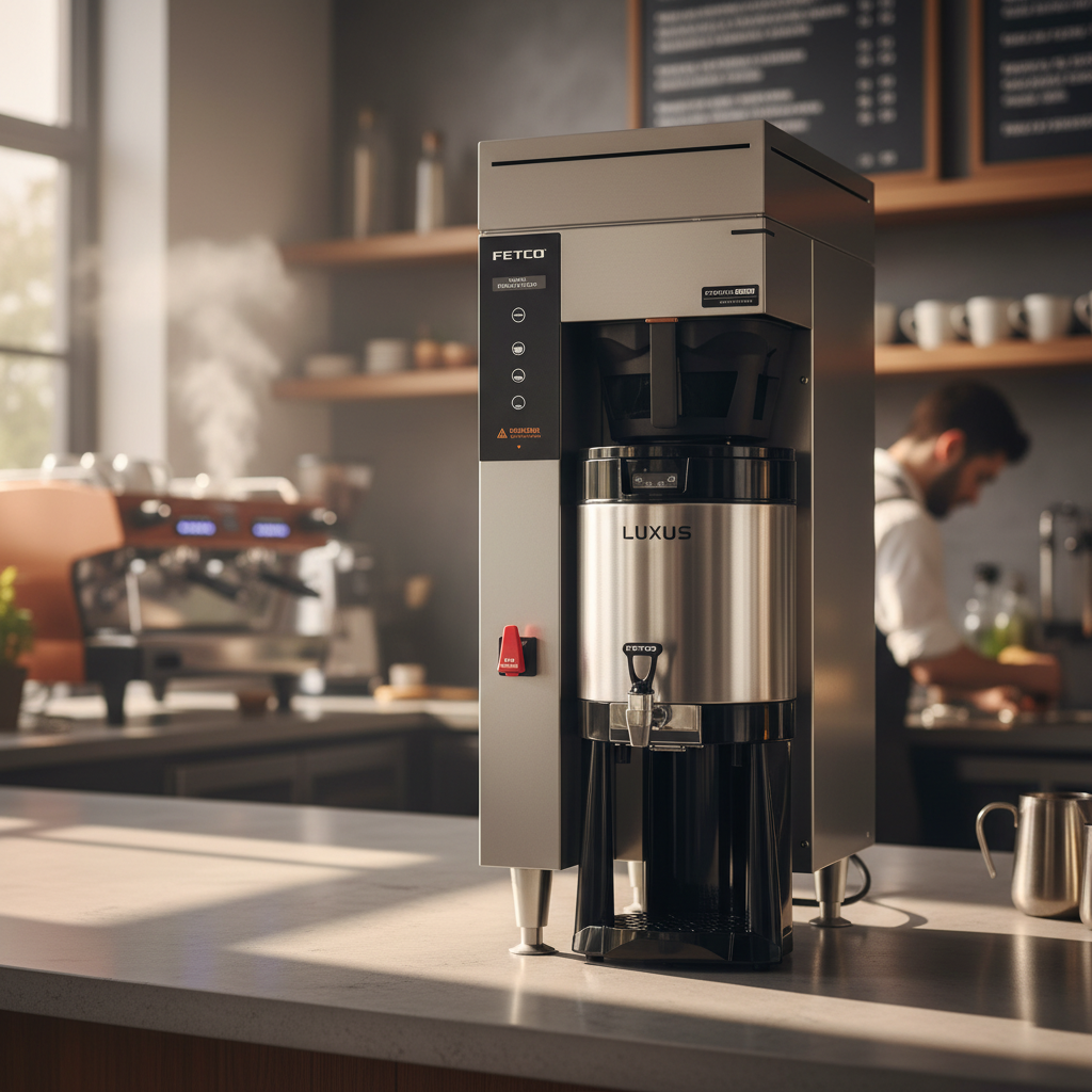 Fetco CBS-1251 Plus in modern café setting