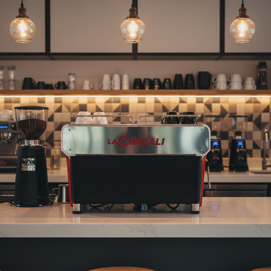 La Cimbali M40 back view in professional workspace