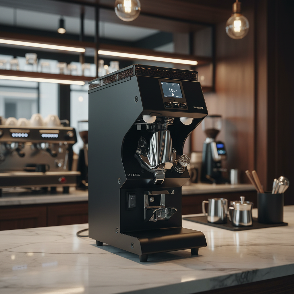 Grinder in upscale café setting