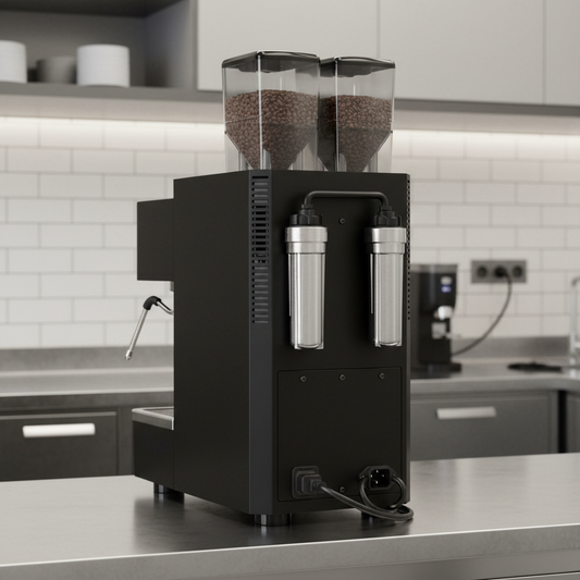 Rancilio rear view in professional space