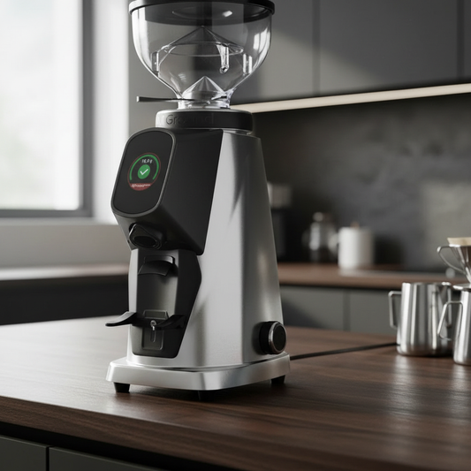 Fiorenzato grinder in modern minimalist kitchen