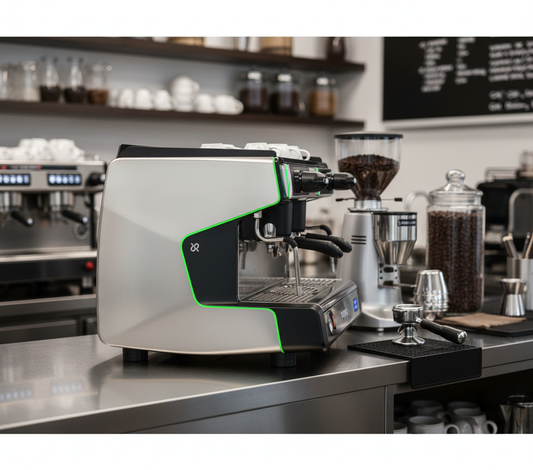 Rancilio Classe 20 SB side view in barista workspace