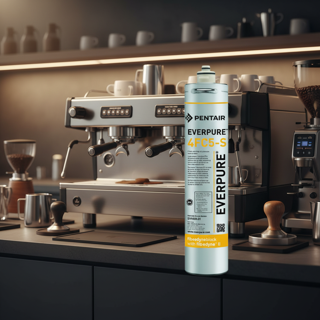 Everpure filter in coffee shop setting