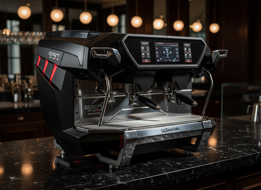 Black La Spaziale S50 in upscale café