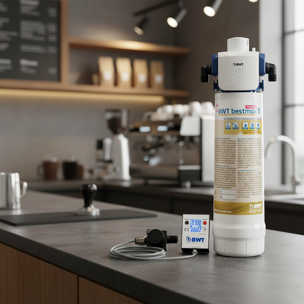 BWT bestmax PREMIUM S in professional coffee shop environment
