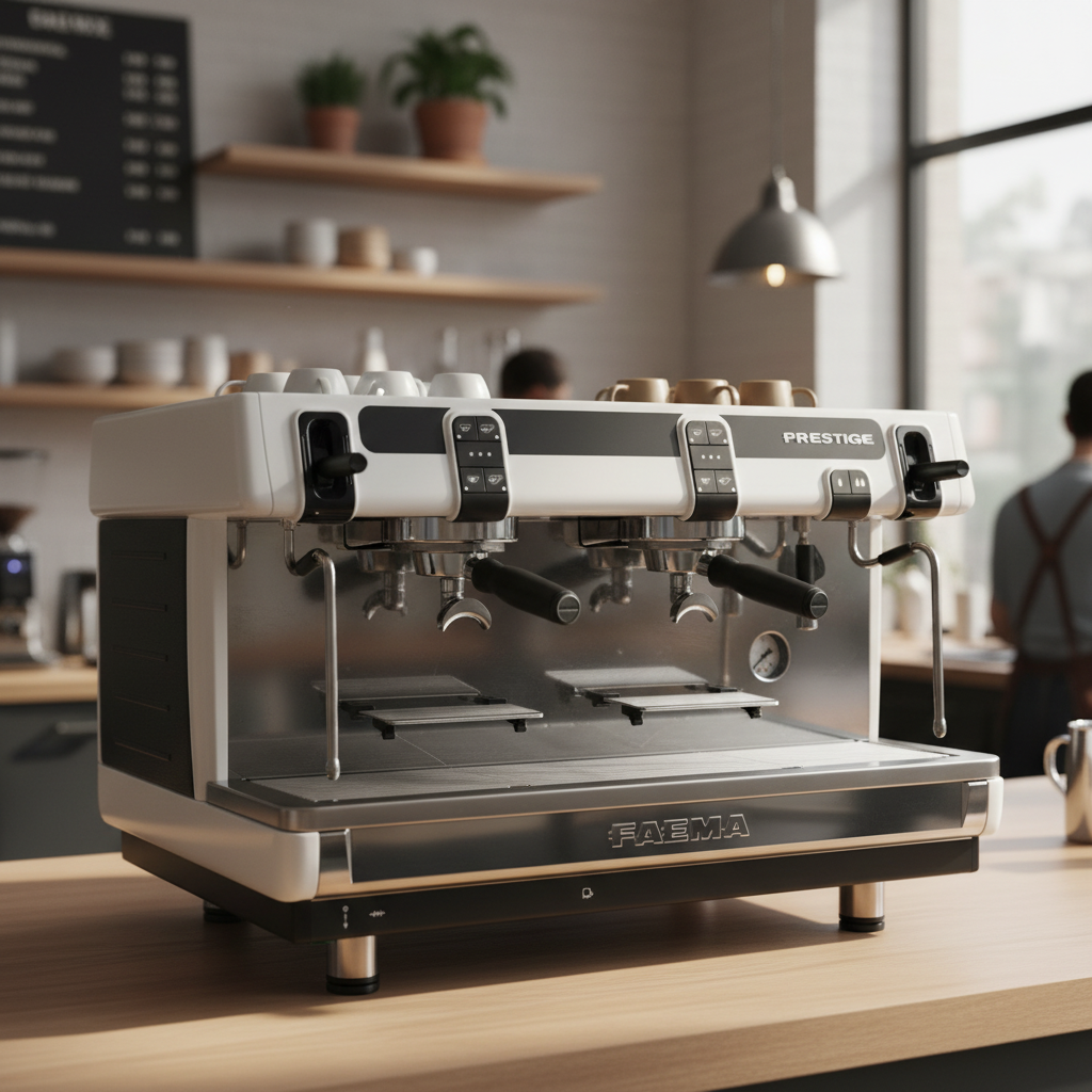 Faema Prestige A/2 Tall Cup - 2 Group Commercial Espresso Machine with Autosteam