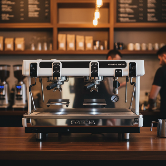 Faema Prestige in professional coffee shop setting