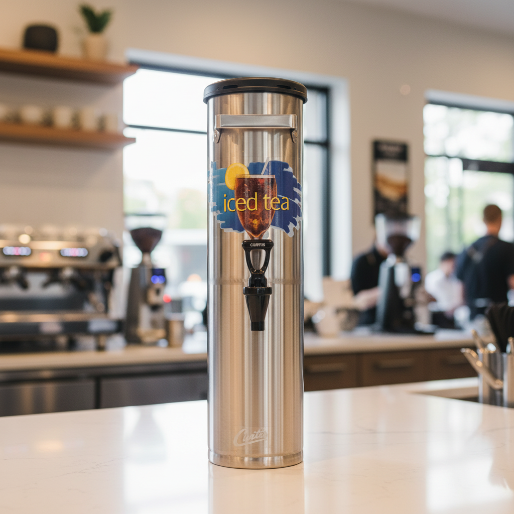 Curtis Tea Dispenser - Modern Cafe Setting