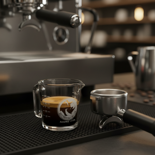 Shot glass with portafilter