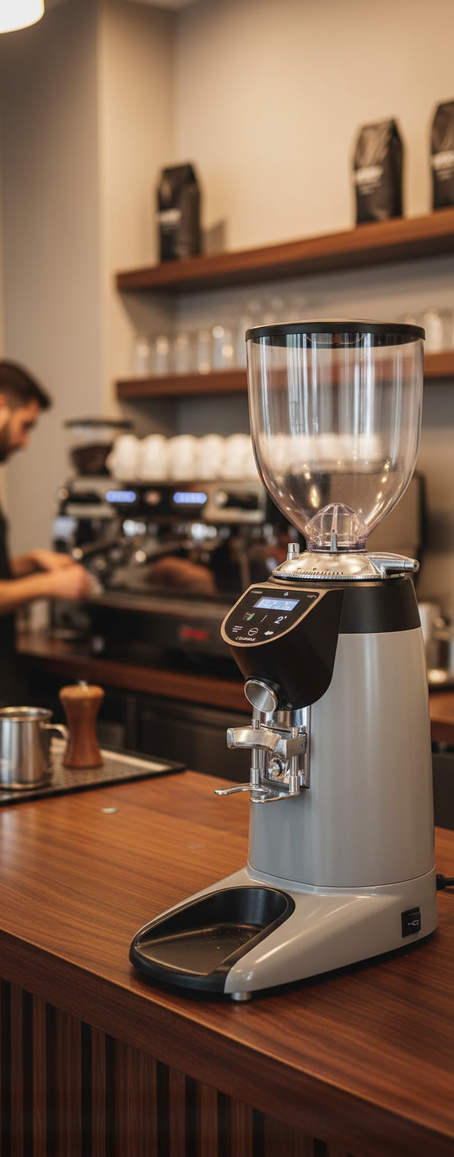 Compak E8 in Professional Café Setting