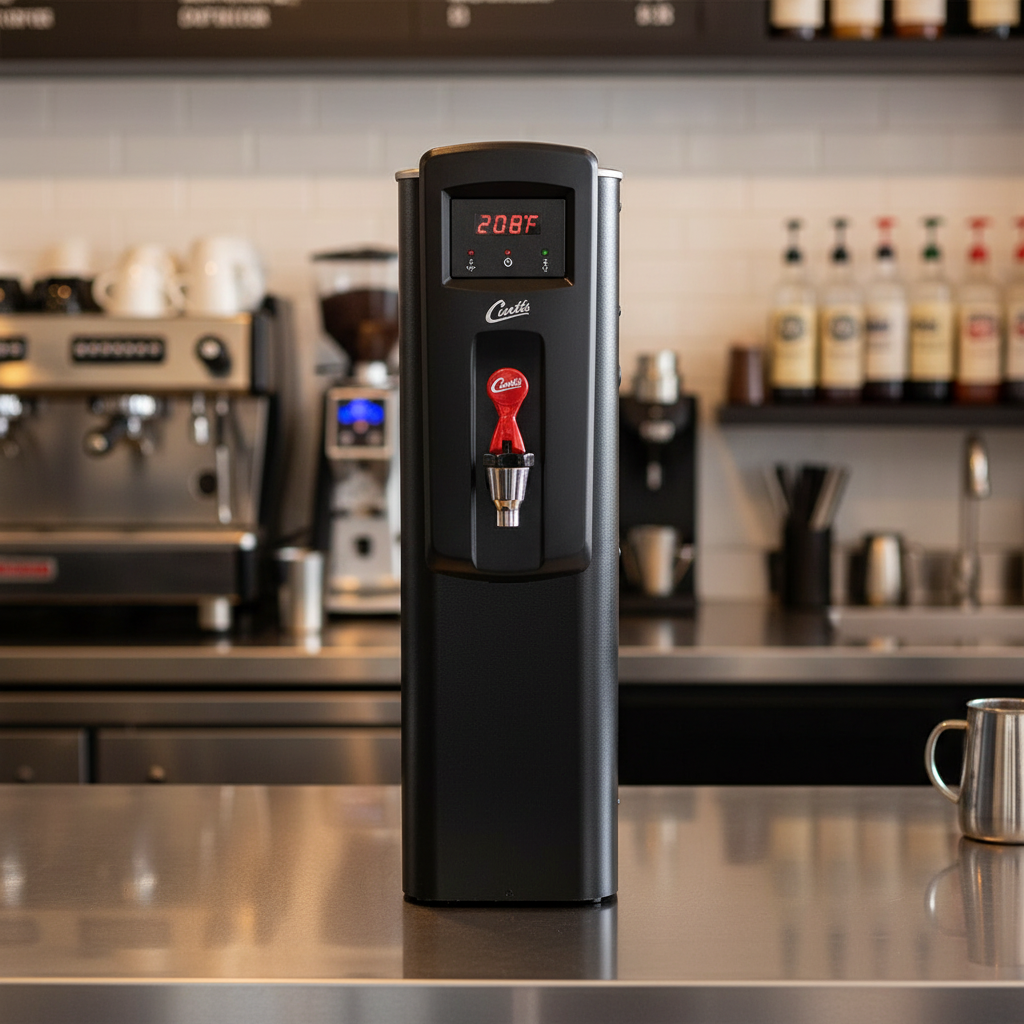 Wilbur Curtis dispenser in café setting