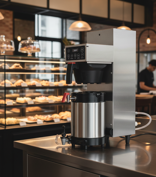 Fetco Coffee Brewer in Bakery Setting