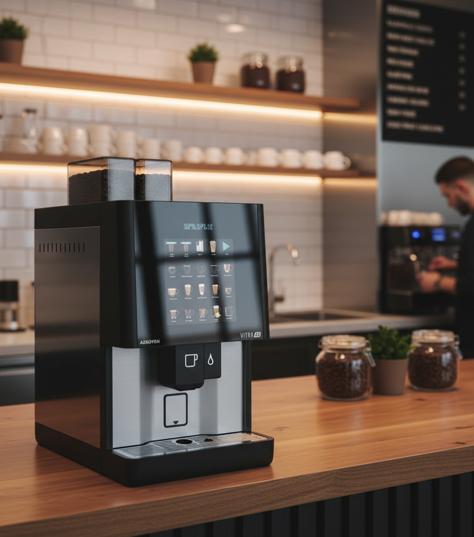 Azkoyen Vitro X5 in premium café setting