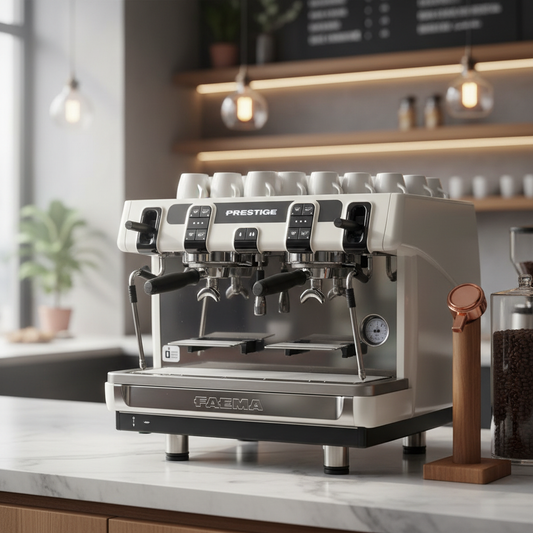 Faema Prestige in modern cafe setting