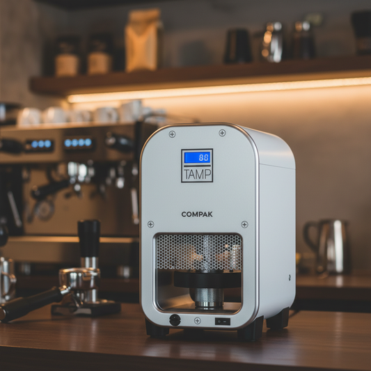 Compak Cube Tamp in Coffee Shop Environment 3