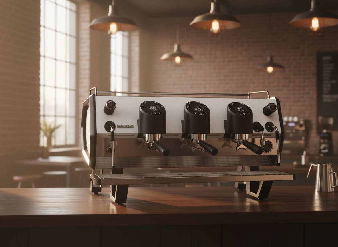 Sanremo D8 Pro in modern café setting