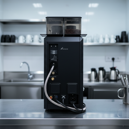 Rear view in commercial kitchen