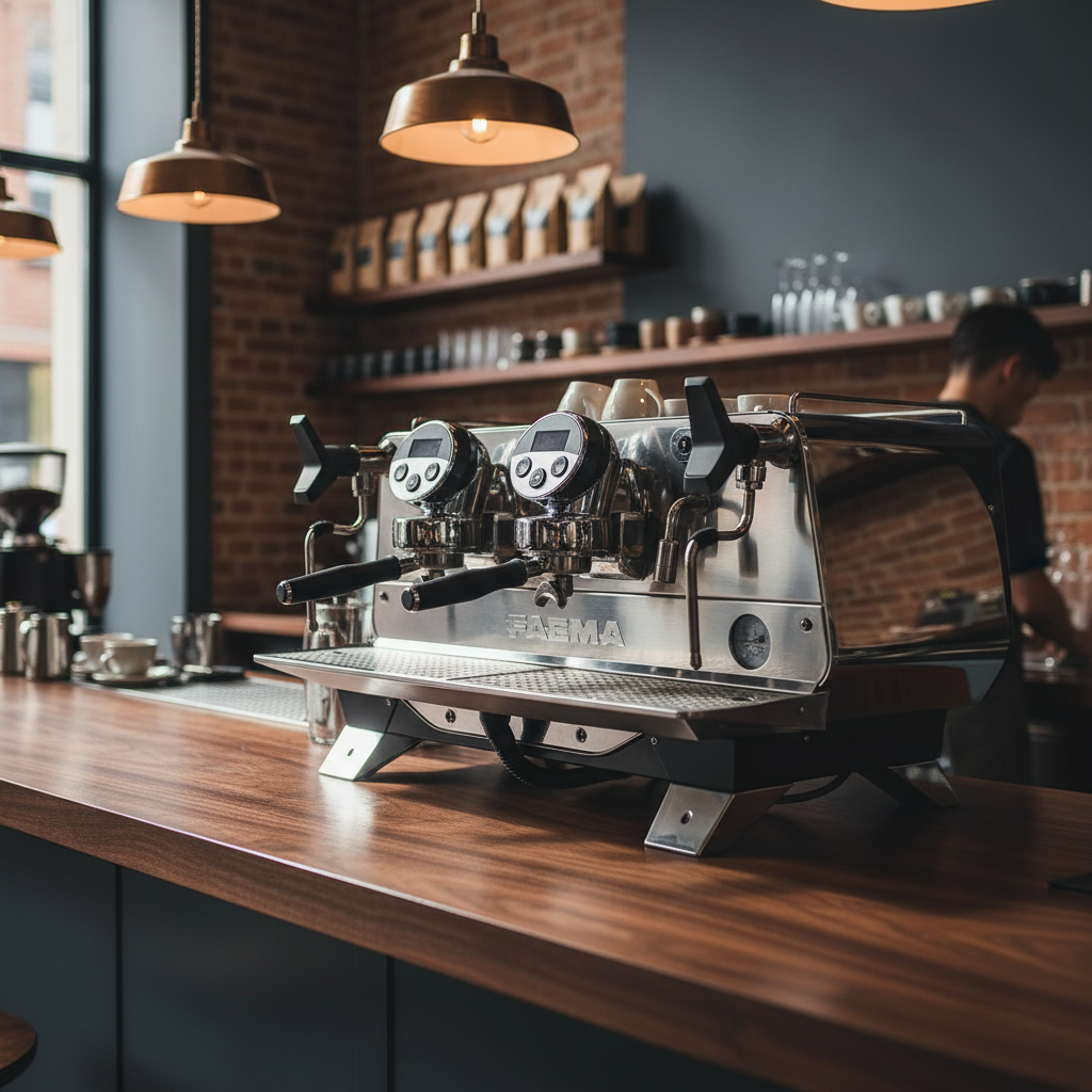 Faema President GTI in professional coffee shop setting