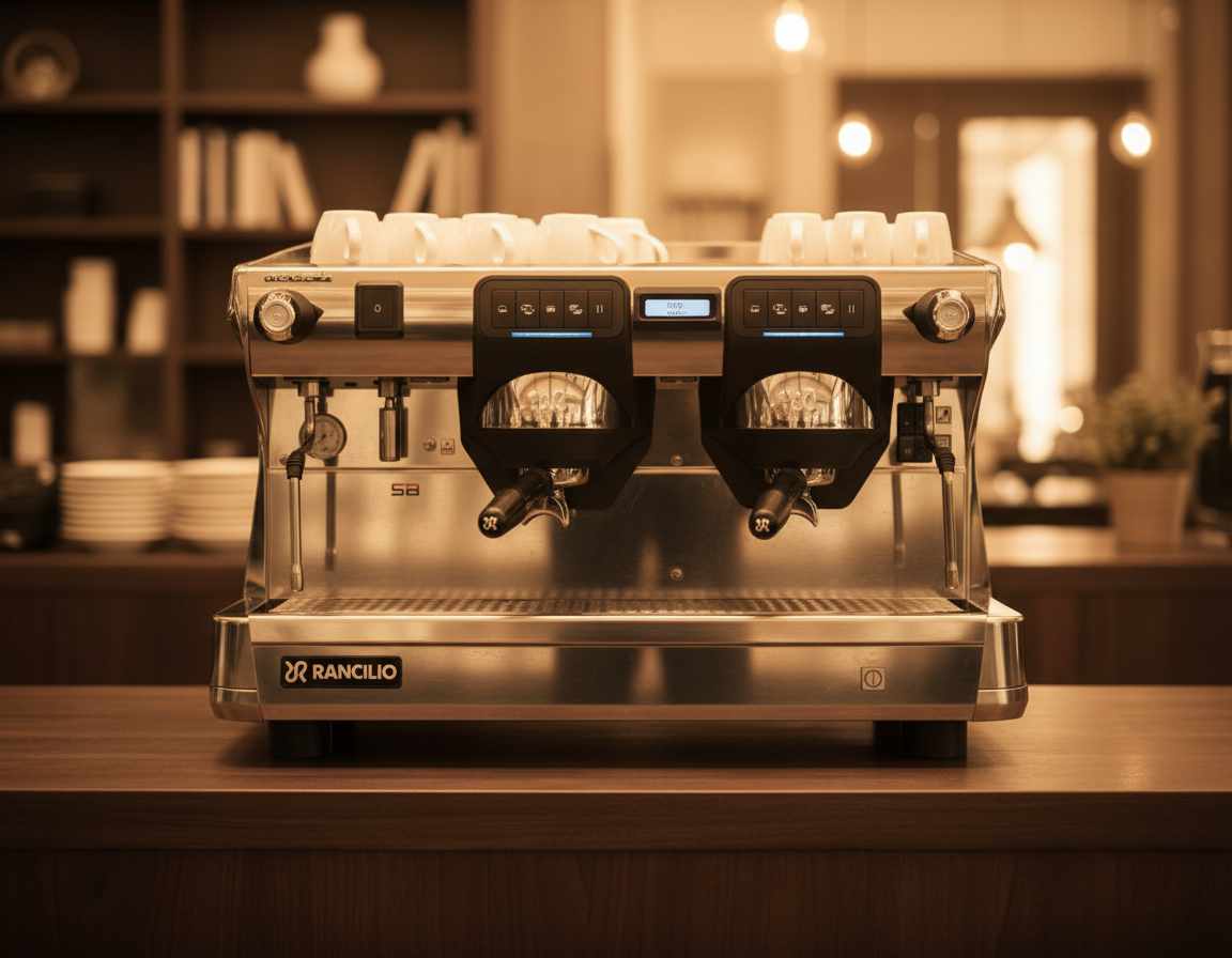 Rancilio Classe 7 - Front View in Café Setting