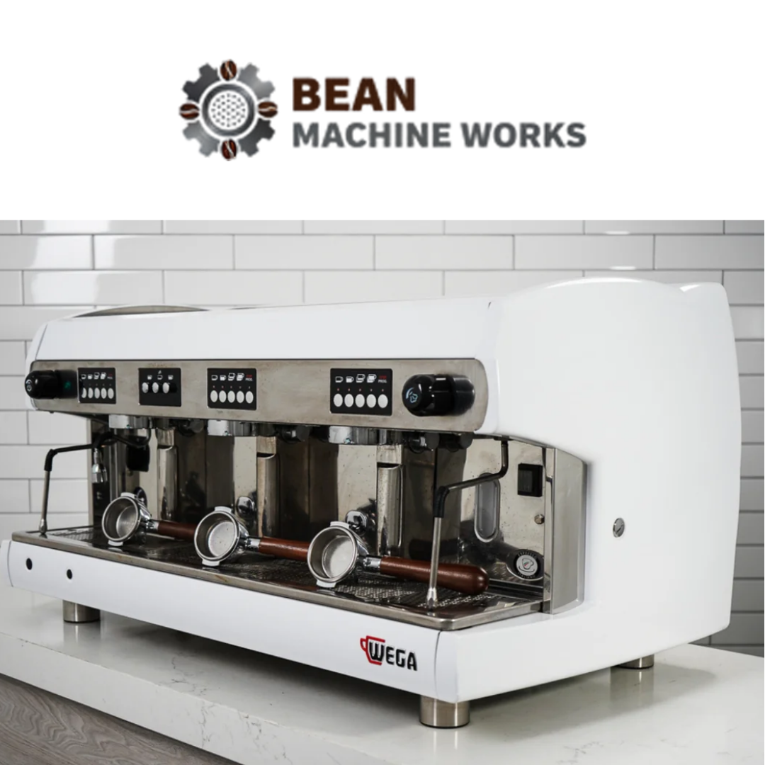 Wega - Polaris 3 Group - Custom White with Wood Portafilters