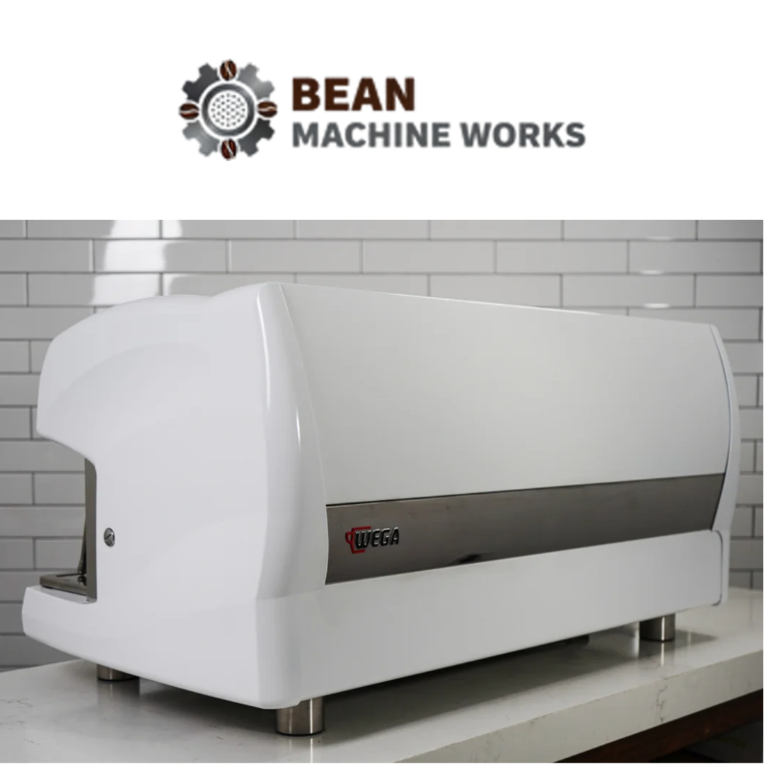 Wega - Polaris 3 Group - Custom White with Wood Portafilters