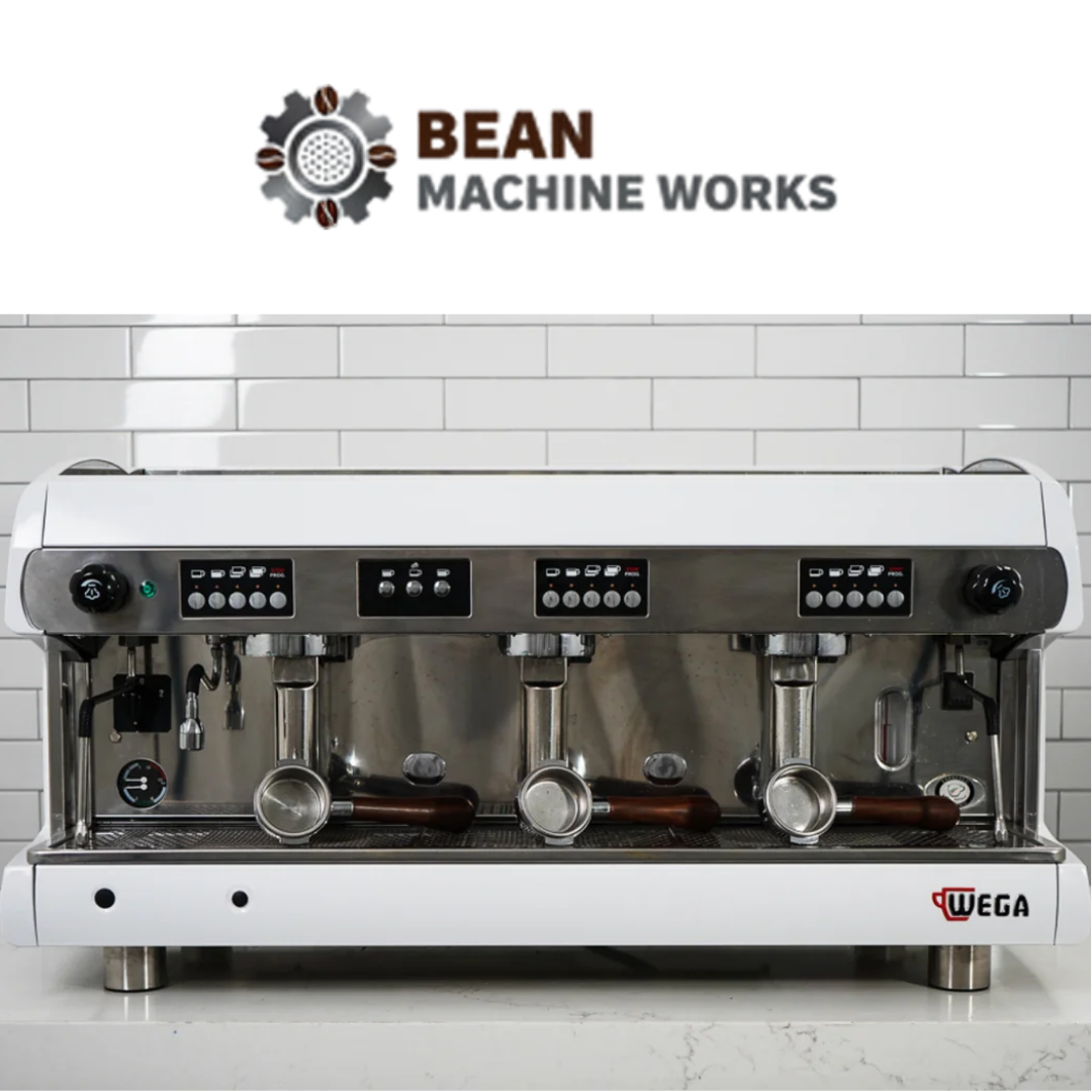 Wega - Polaris 3 Group - Custom White with Wood Portafilters