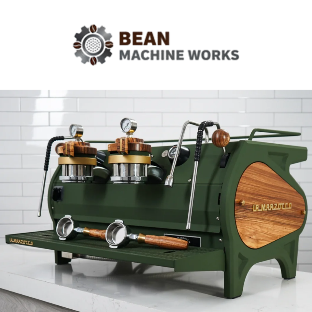 La Marzocco -  Strada MP 2 Group - Custom Military Green With Zebra wood/Brass