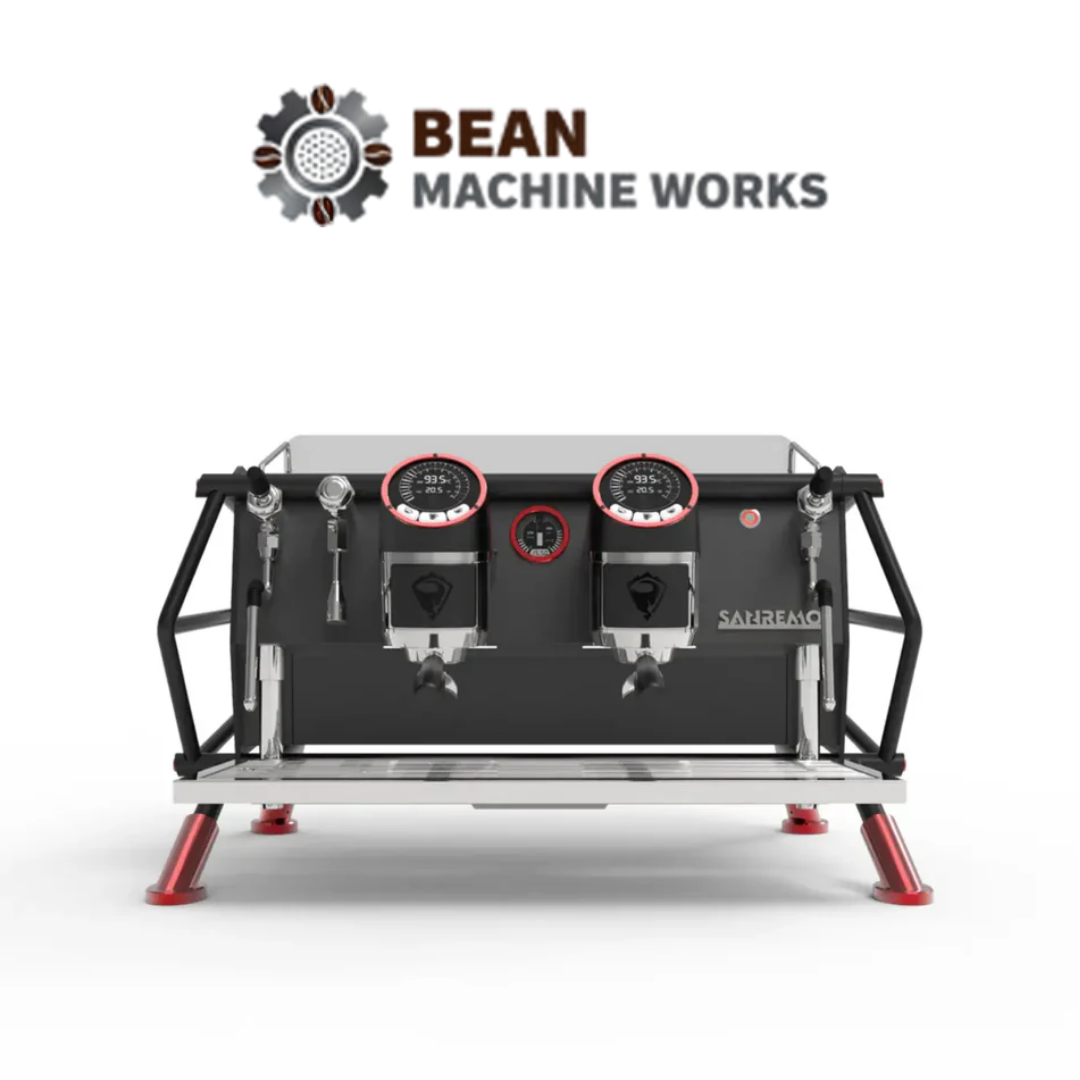 Sanremo Cafe Racer Naked (Red/Black) 2 Group Commercial Espresso Machine