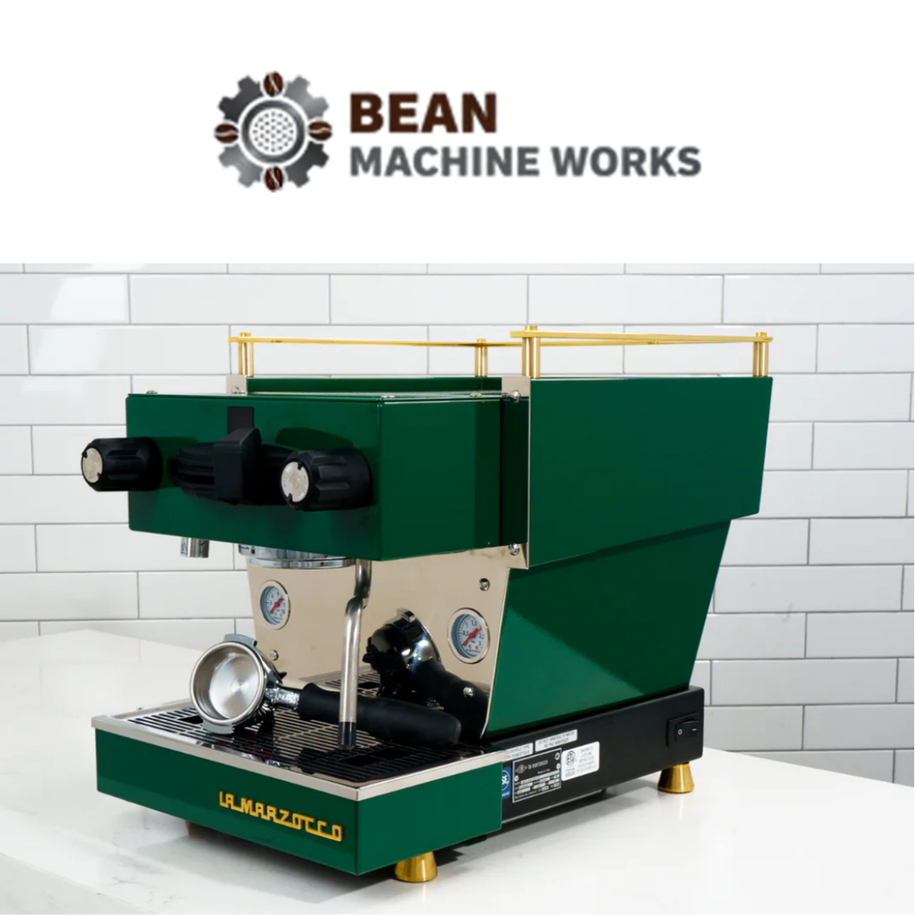 Custom La Marzocco Linea Mini R Home Espresso Machine- Hunter Green & Brass