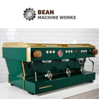 La Marzocco Linea Classic AV 3 group Custom Hunter Green, Walnut & Brass
