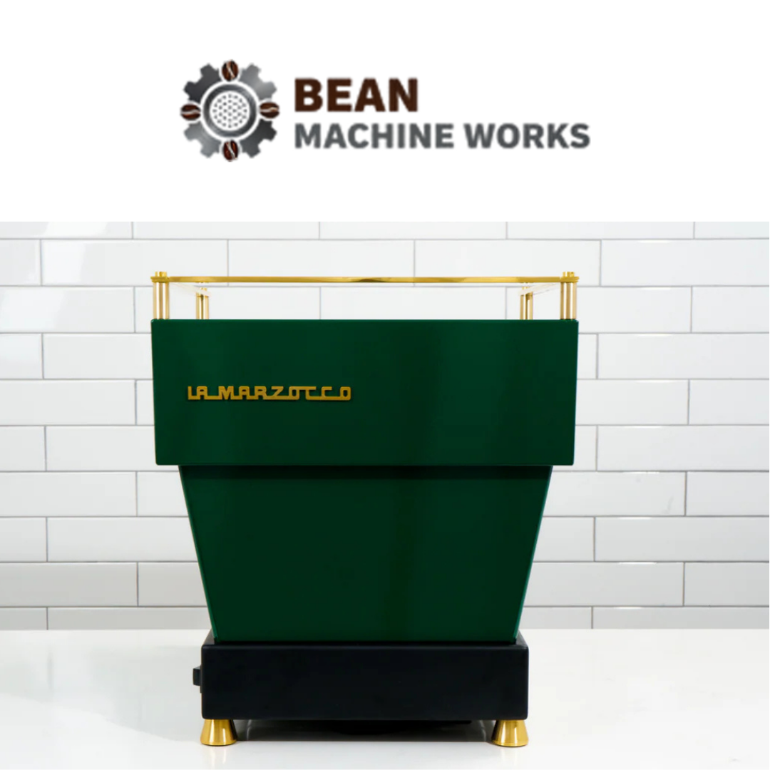 Custom La Marzocco Linea Mini R Home Espresso Machine- Hunter Green & Brass
