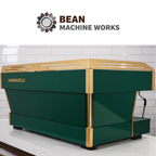La Marzocco Linea Classic AV 3 group Custom Hunter Green, Walnut & Brass