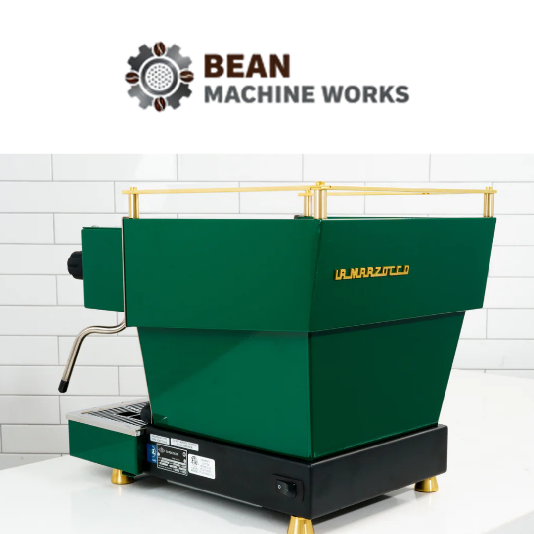 Custom La Marzocco Linea Mini R Home Espresso Machine- Hunter Green & Brass
