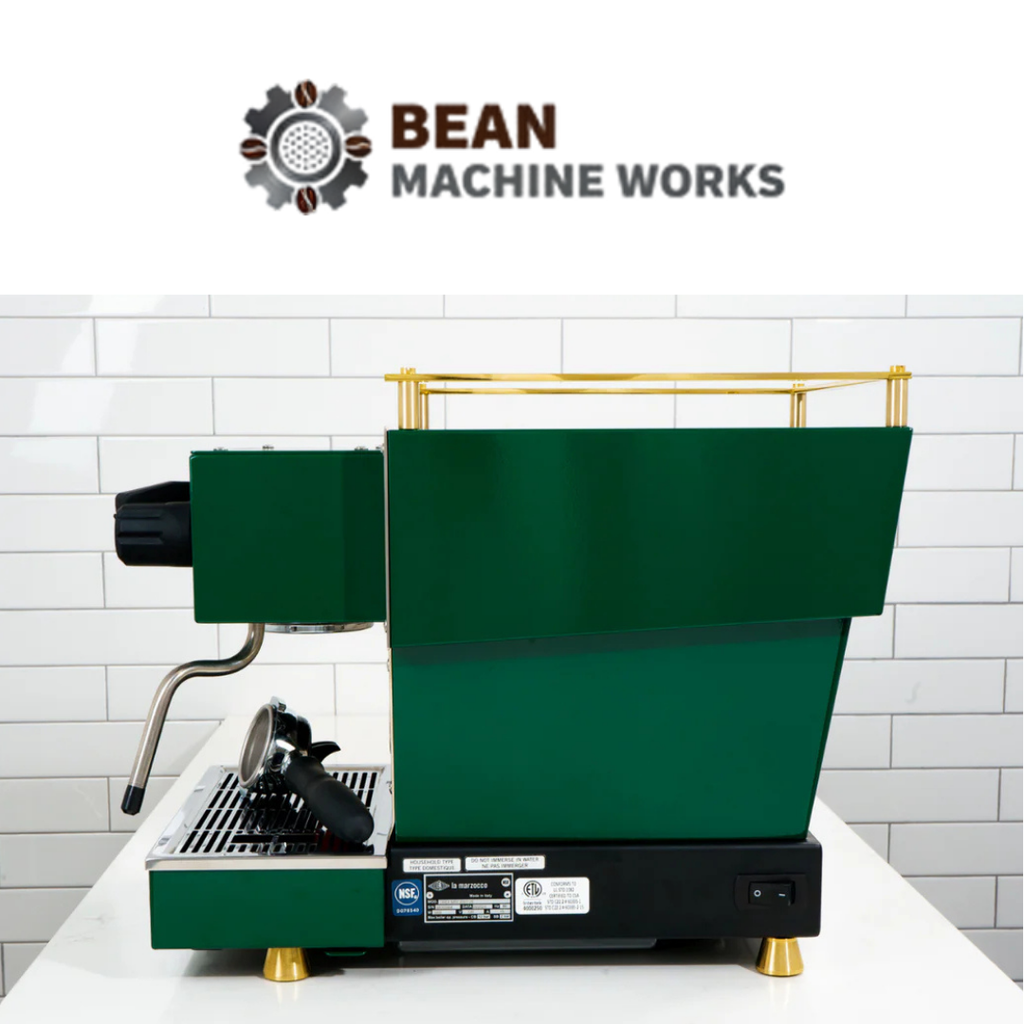 Custom La Marzocco Linea Mini R Home Espresso Machine- Hunter Green & Brass