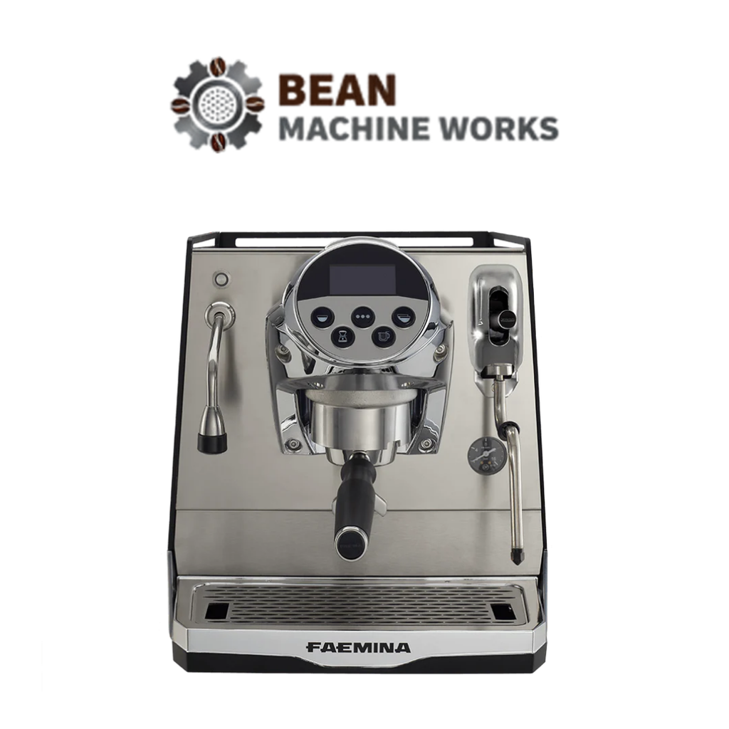Faema Faemina A/1 GTI 5P – 1 Group Commercial Espresso Machine (Anodised Black/Anodised Clear Grey)