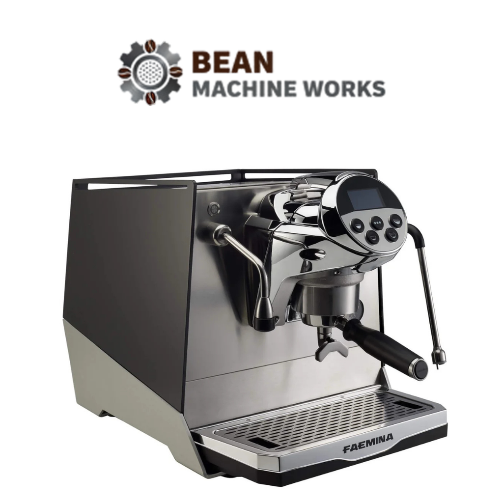 Faema Faemina A/1 GTI 5P – 1 Group Commercial Espresso Machine (Anodised Black/Anodised Clear Grey)