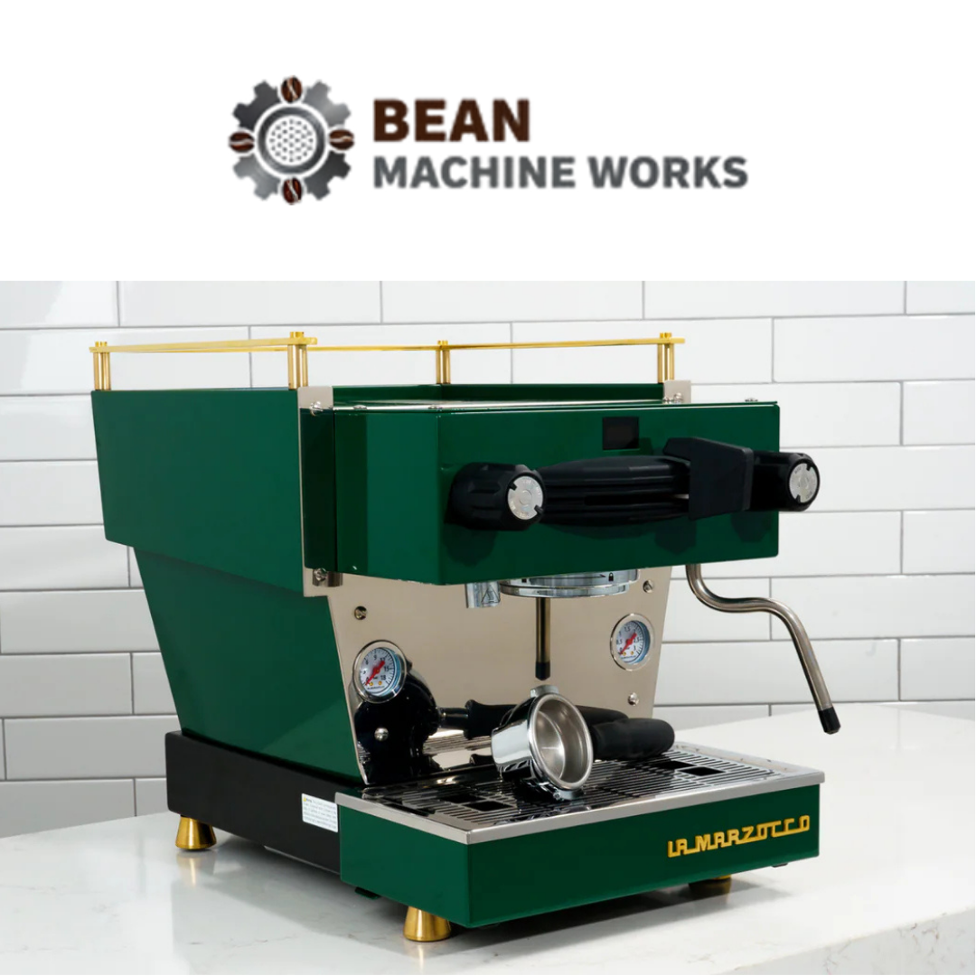 Custom La Marzocco Linea Mini R Home Espresso Machine- Hunter Green & Brass