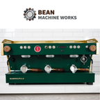 La Marzocco Linea Classic AV 3 group Custom Hunter Green, Walnut & Brass