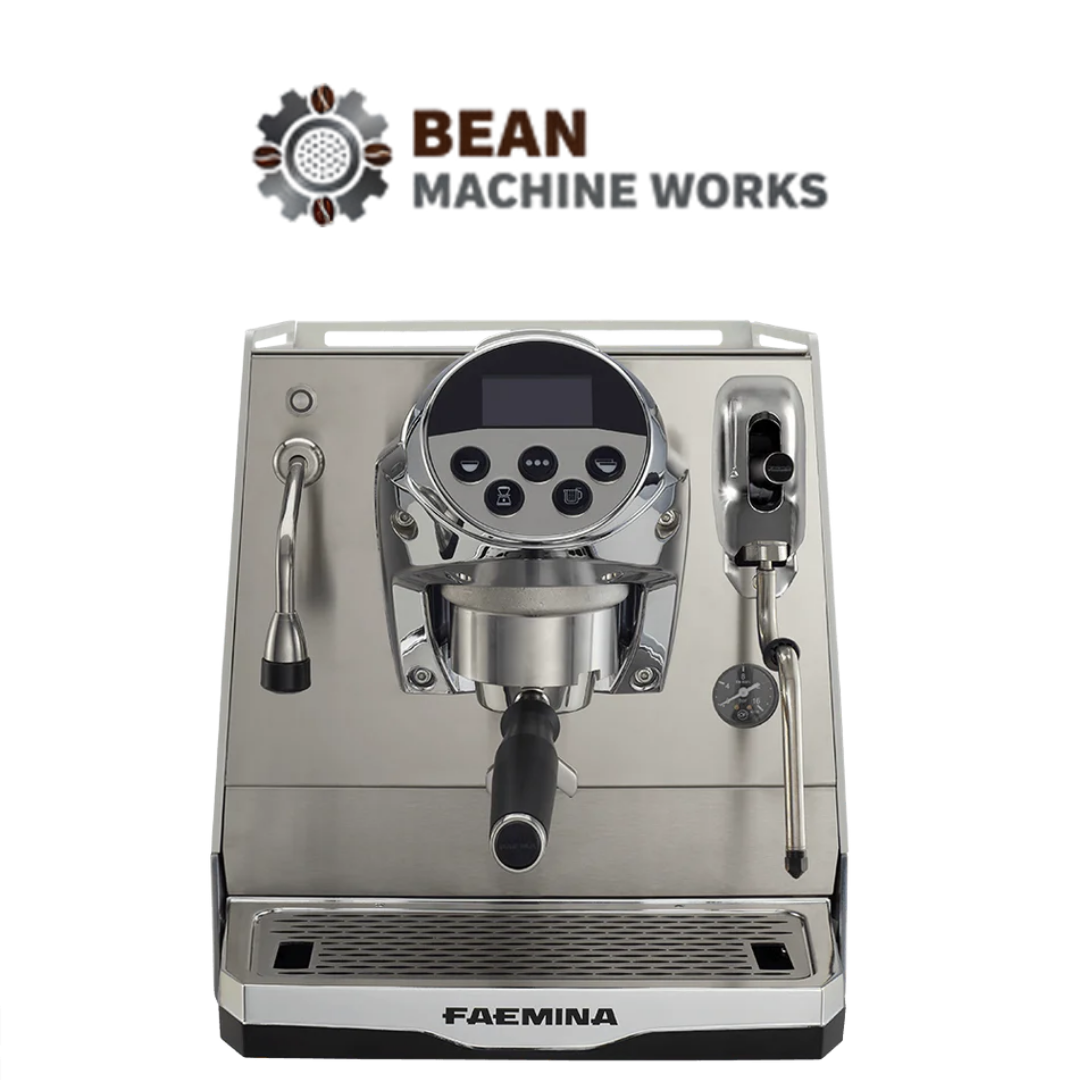 Faema Faemina A/1 GTI 5P – 1 Group Commercial Espresso Machine (Aluminum Lighting/Anodised Black)