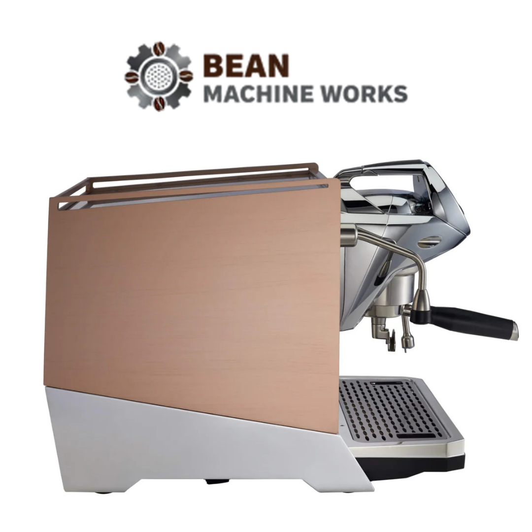 Faema Faemina A/1 GTI 5P – 1 Group Commercial Espresso Machine with Autosteam (Satin Copper/Aluminum Lighting)