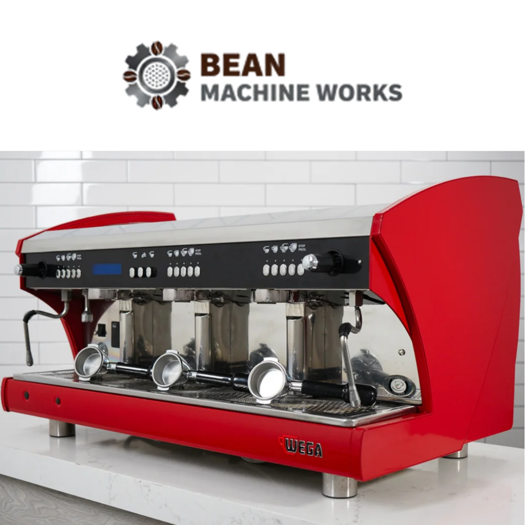 Wega Polaris - XTRA EVD 3 Group Commercial Espresso Machine (High Cup)- Custom Red