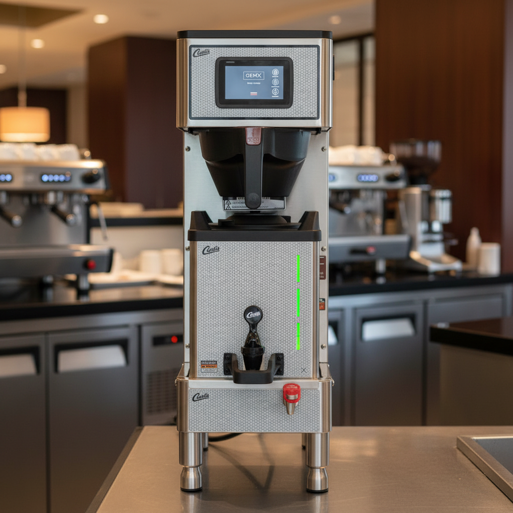 Coffee brewer in restaurant setting