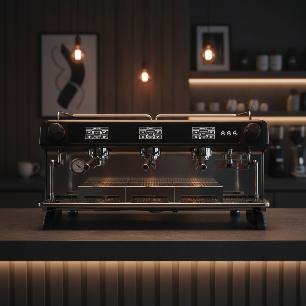 La Cimbali M40 black finish in contemporary café