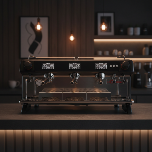 La Cimbali M40 black finish in contemporary café